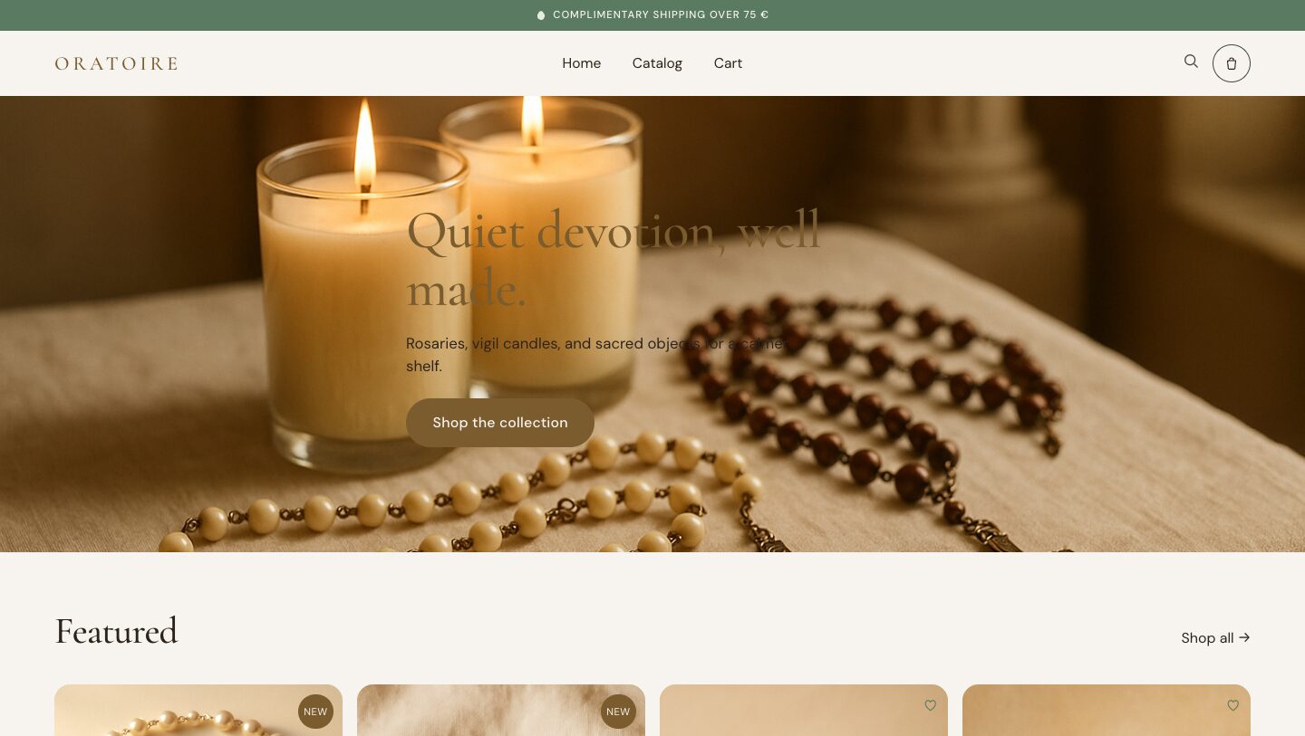 Preview of the Oratoire theme
