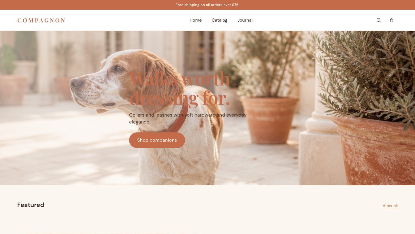 Preview of the Compagnon theme