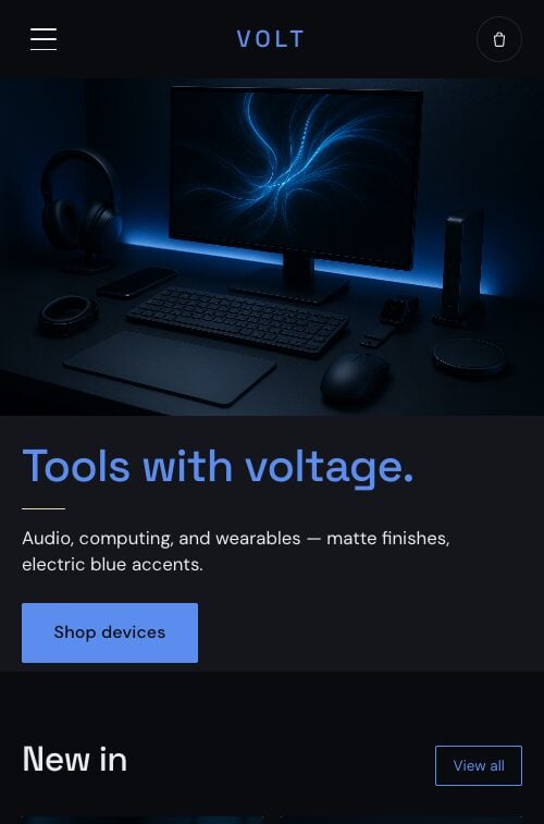 Aperçu du thème Volt