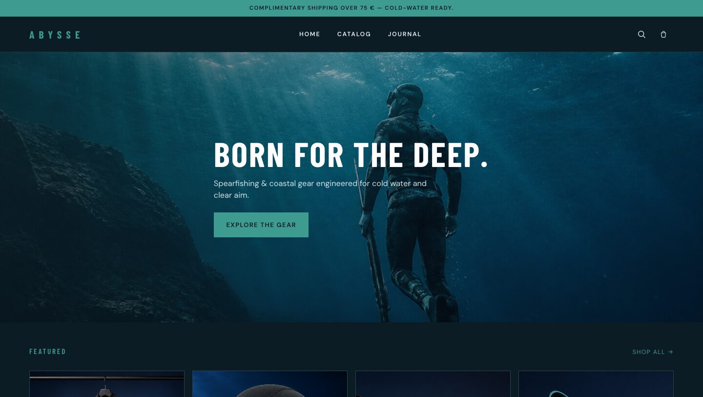 Preview of the Abysse theme
