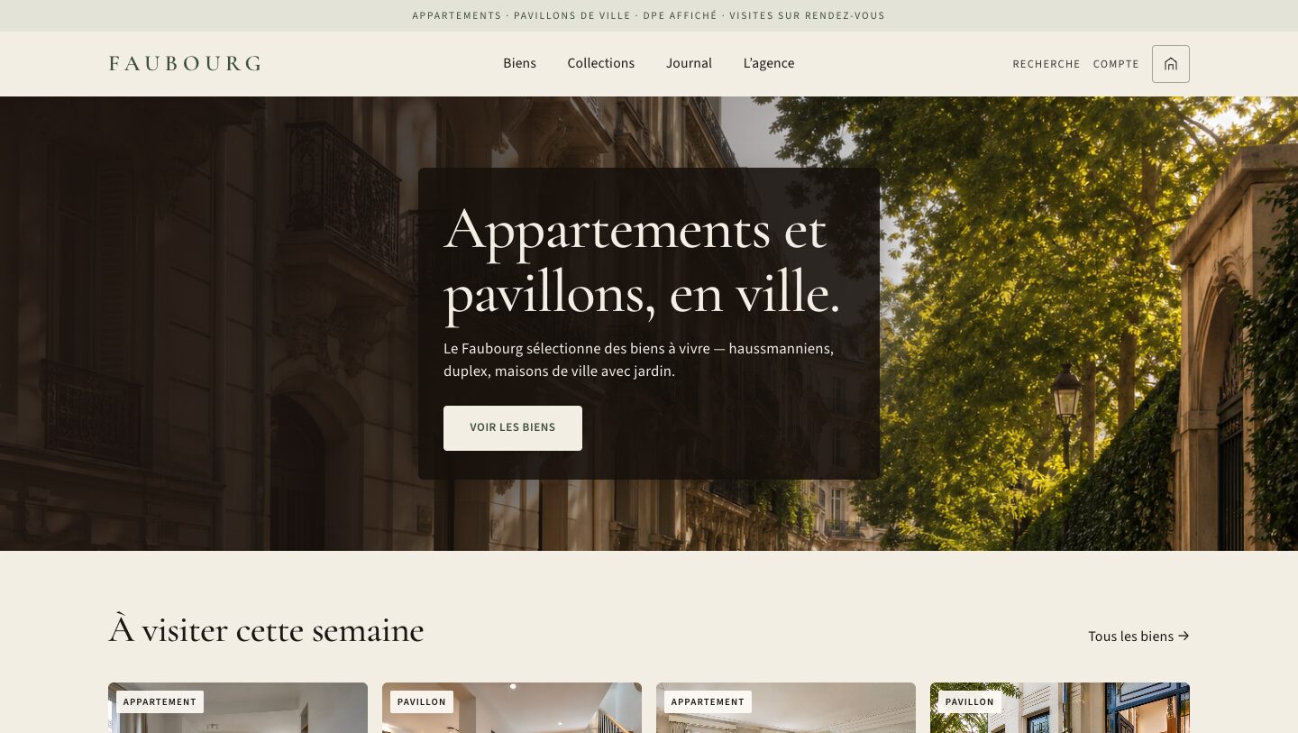 Preview of the Le Faubourg theme