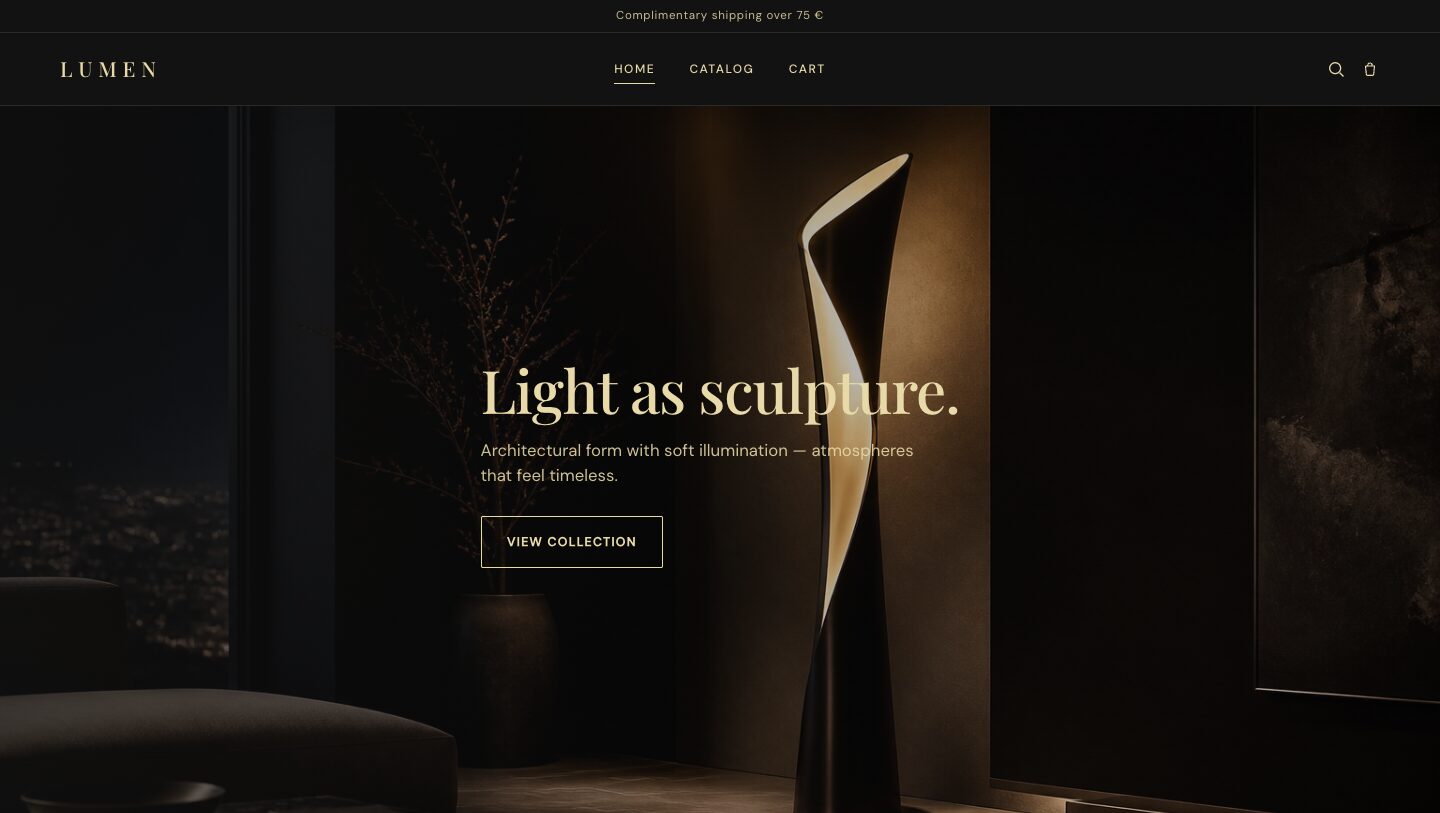 Preview of the Lumen theme