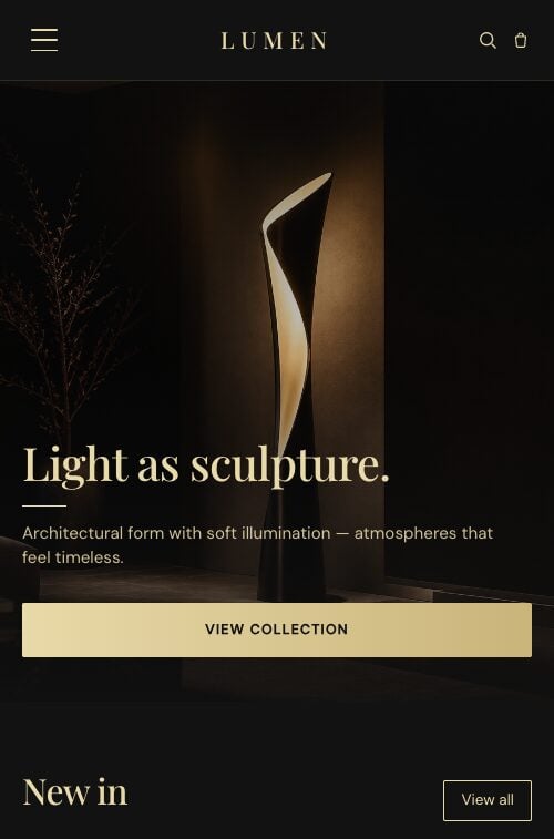 Aperçu du thème Lumen
