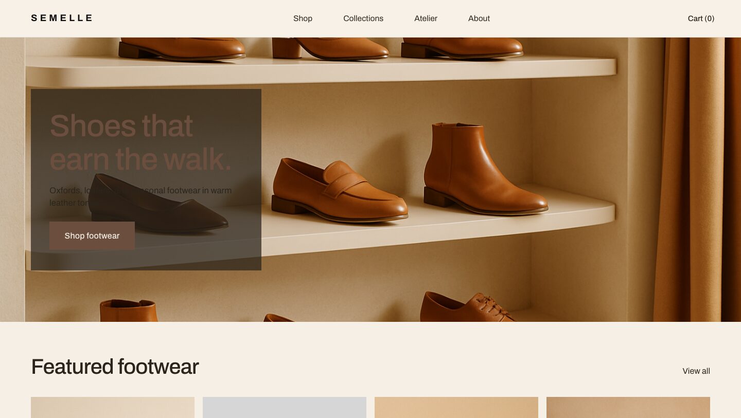 Preview of the Semelle theme