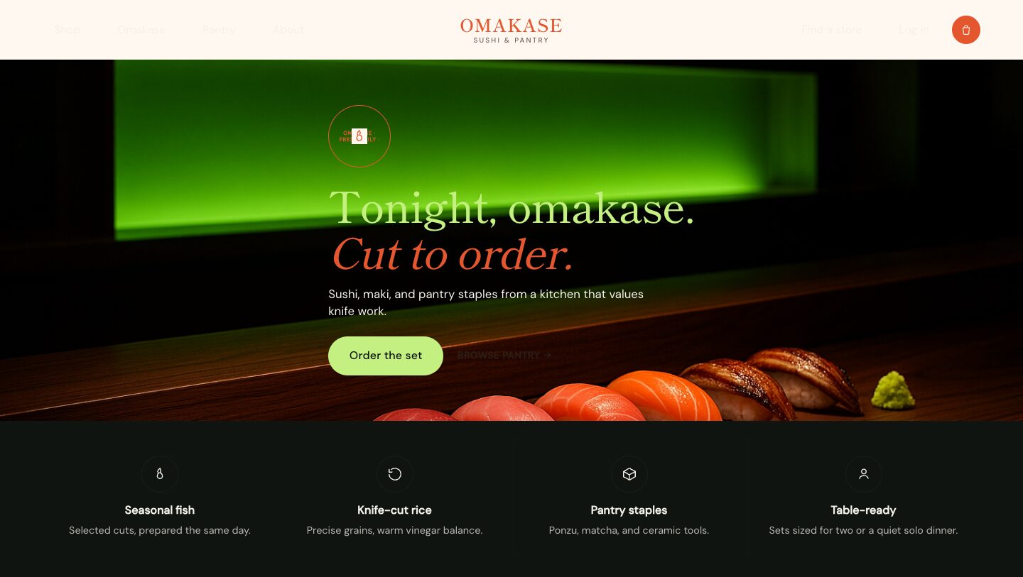 Preview of the Omakase theme