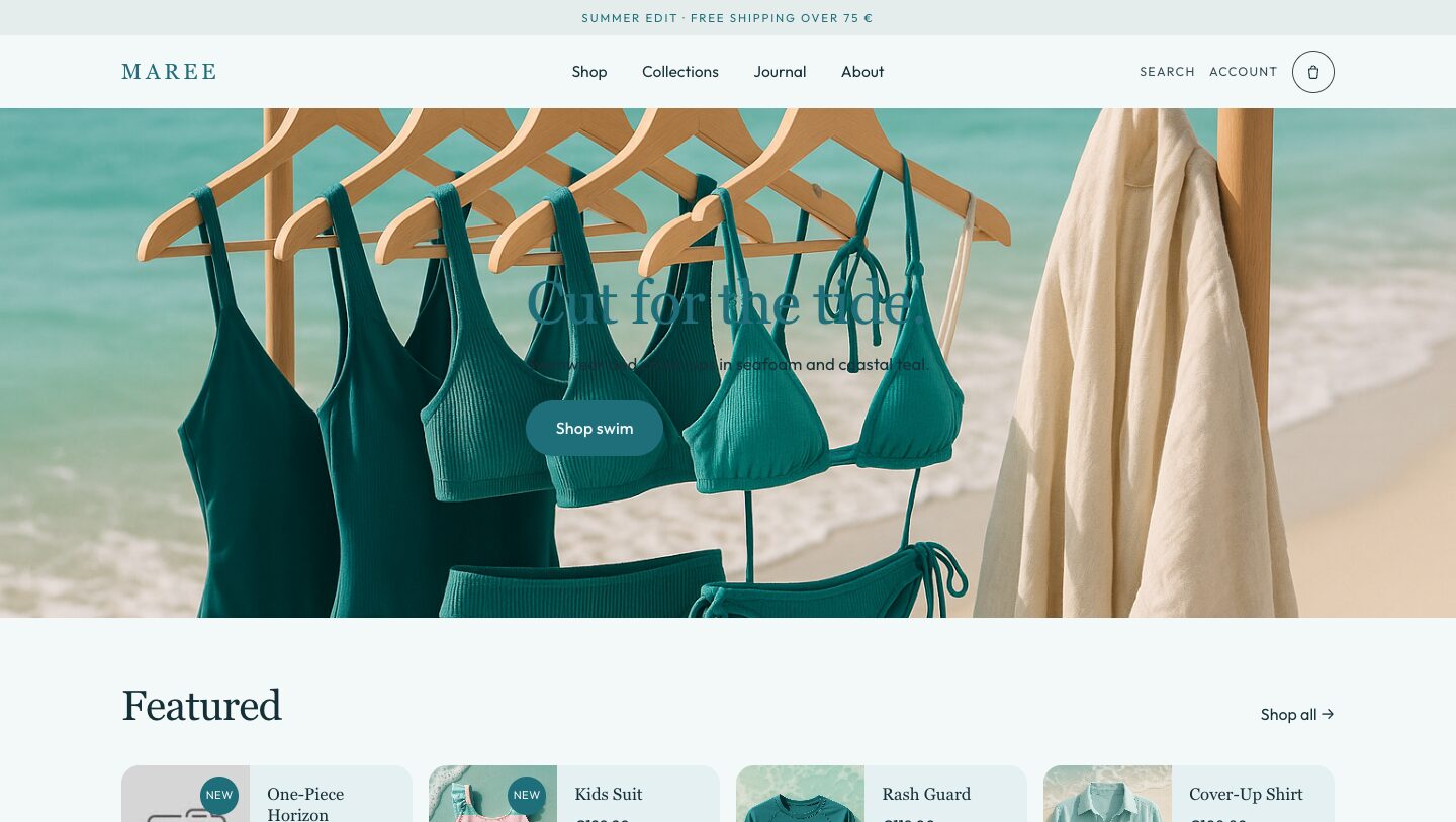 Preview of the Marée theme