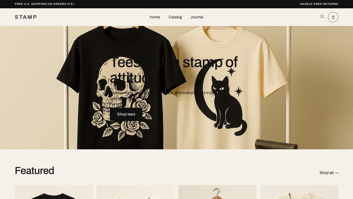 Preview of the Stamp theme