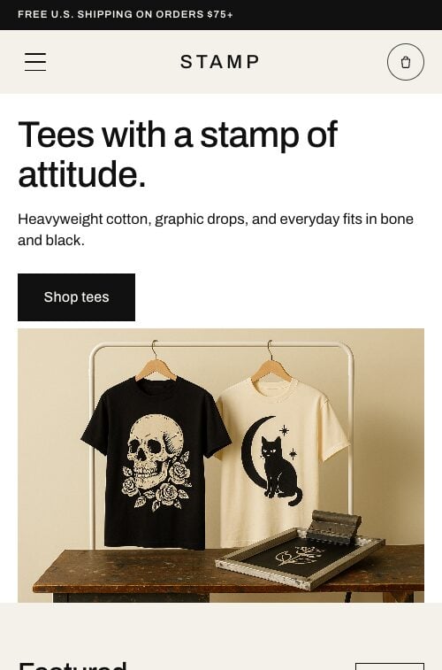 Aperçu du thème Stamp