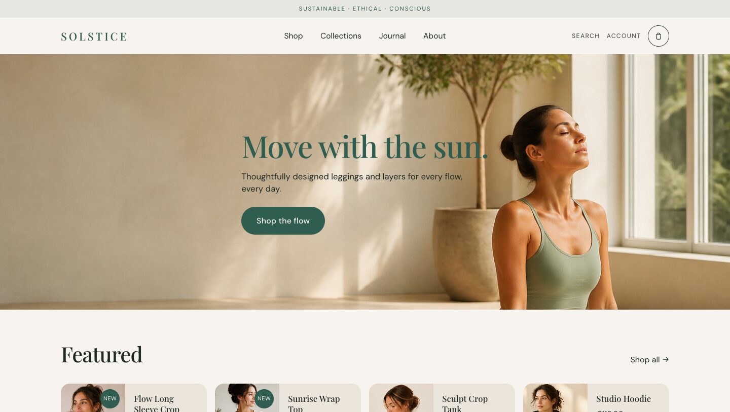 Preview of the Solstice theme